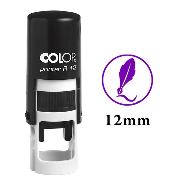 NEAT WORK Self Inking Mini Rubber Stamp Colop Round Decorative Teachers Stamps Carousel 1