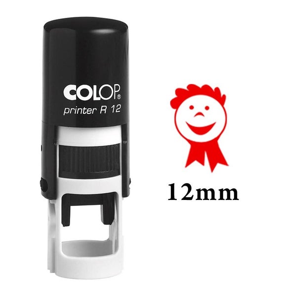 GOOD WORK Self Inking Mini Rubber Stamp Colop Round Decorative Teachers Stamps Carousel 2