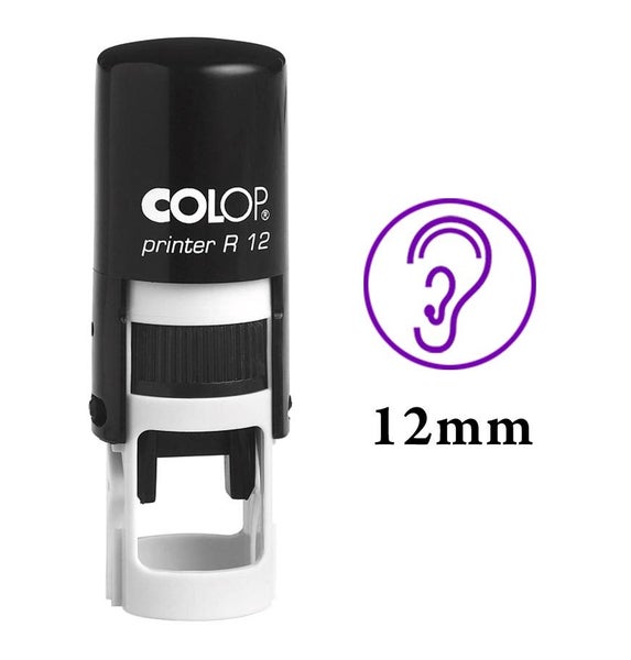 FINGER DESIGN Self Inking Mini Rubber Stamp Colop Round Decorative Teachers Carousel 1