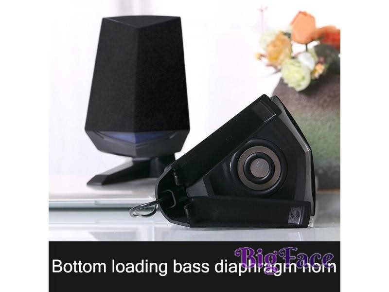 1 Pair Wired Computer Speakers USB AUX Bass 6W 64mm Horn For Carousel 1