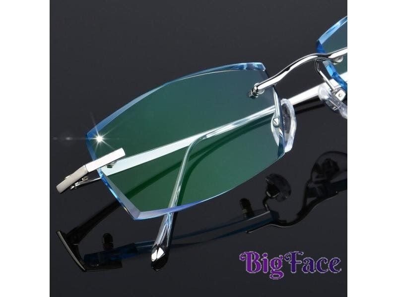 Men Fashion Glasses Titanium Rimless Eyeglasses Frame Diamond Decorations Carousel 2