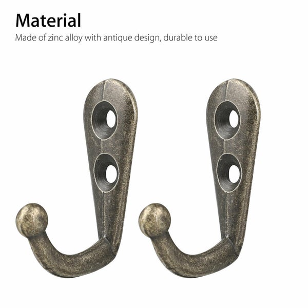 20 Pack Wall Mounted Hook Single Robe Coat Hanger Carousel 2