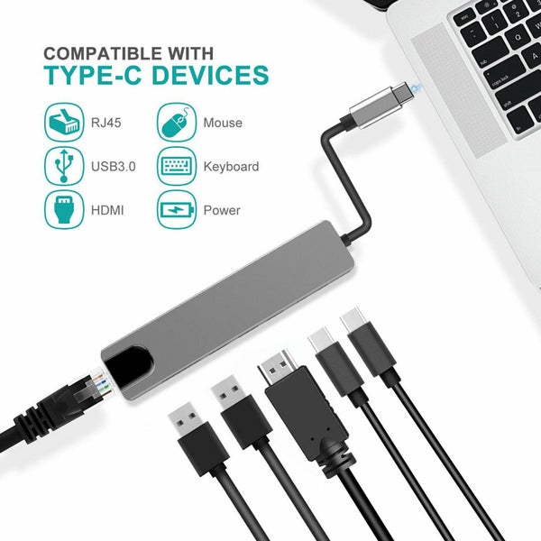 USB HUB C HUB to Multi USB 3.0 HDMI Adapter Dock for MacBook Pro Carousel 7