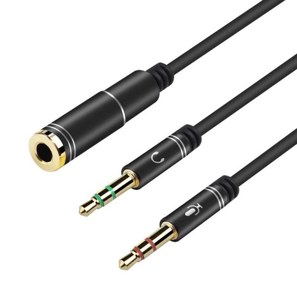 Audio cable 3.5mm Headphone Stereo Audio Mic Y Splitter Carousel 1
