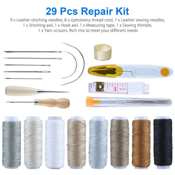 29x Leather Working Tools Kit Set Sewing Craft Supplies Stitching Making Groover Carousel 2