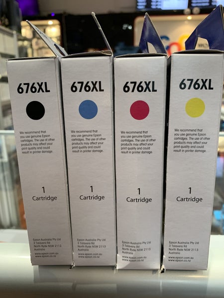 Epson 676XL Ink Cartridge 4 X Colours Genuine Brand New + AfterPay Carousel 1