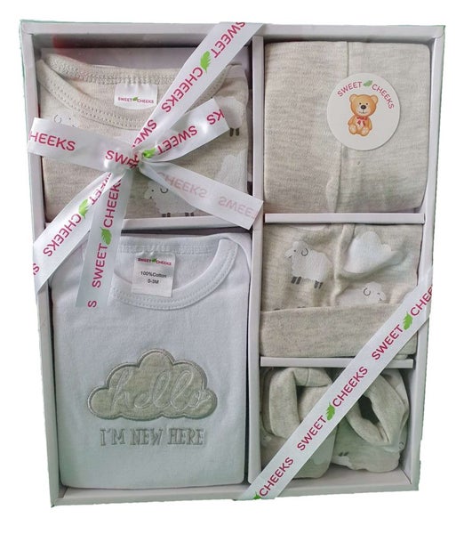 Sweet Cheeks 5 Piece Clothing Gift Set - GREY SHEEP Carousel 1