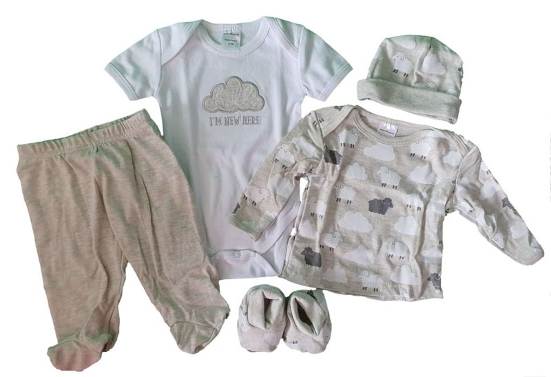 Sweet Cheeks 5 Piece Clothing Gift Set - GREY SHEEP Carousel 2