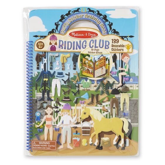 Melissa & Doug Reusable Puffy Sticker Deluxe - Riding Club Carousel 1