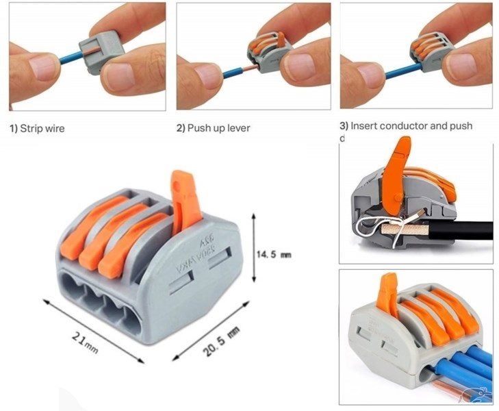 Conductor Compact Connectors Lever-Nut MULTIPLE CONFIGURATIONS Carousel 6