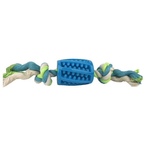 DOG TOY RUFF PLAY ROPE BONE WITH DENTAL TUBE 30CM Carousel 1