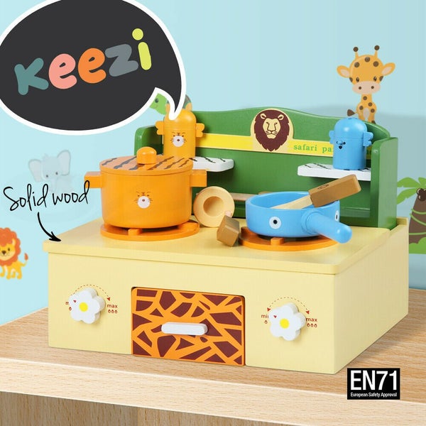 Kids Kitchen Play Set Wood Carousel 1