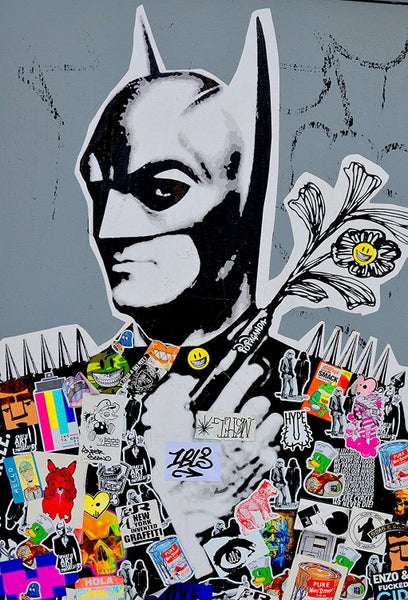 Free Shipping: Faicai Art Banksy Graffiti Street Batman Pop Art Print Carousel 1