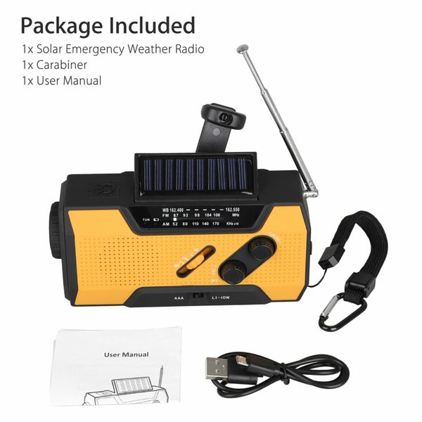 Solar Hand Crank Weather Radio Carousel 9