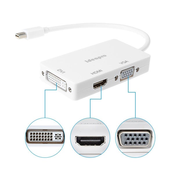 MINI DISPLAYPORT TO DVI VGA HDMI Adapter For Apple Mac Carousel 1