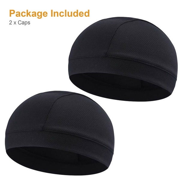 4Pcs Moisture Wicking Cooling Skull Cap Helmet Liner Beanie Bald Caps Dome Cap Carousel 8
