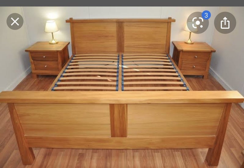 Modern Design Mobel Ironbark queen bed - Fully restored Carousel 1