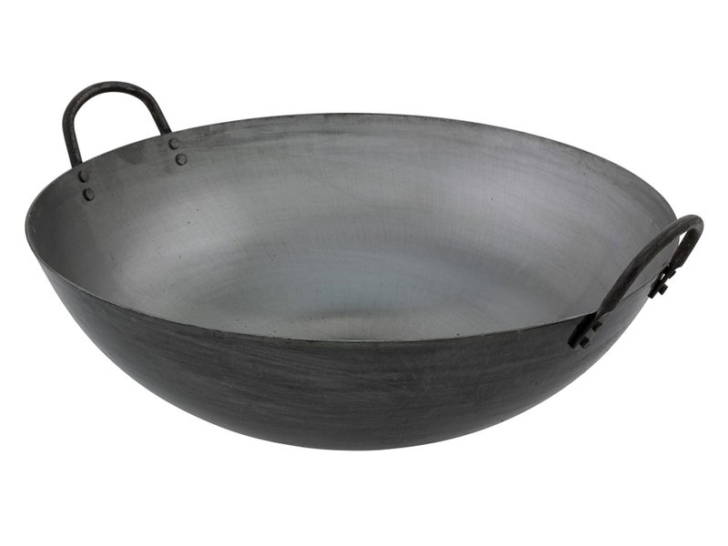 Wok Pan 40cm Commercial Iron Woks Frying Carousel 1