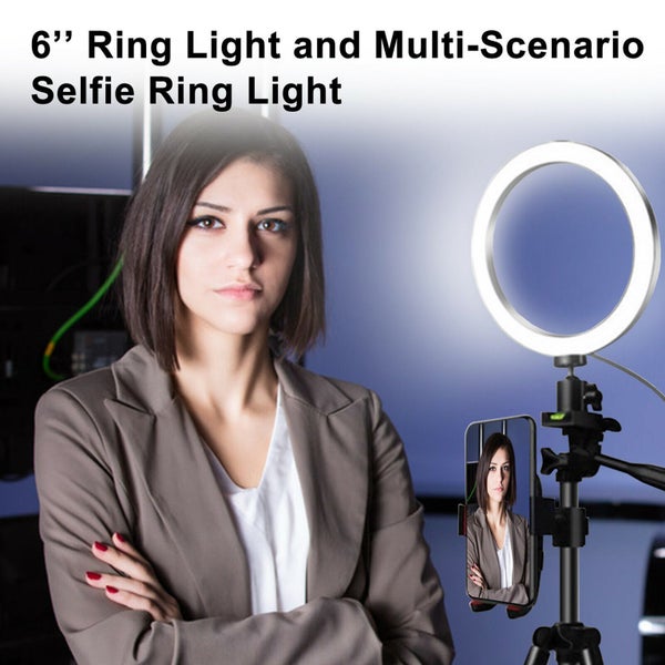 Selfie LED Ring Light with Tripod Stand Phone Holder For Live Streaming/YouTube Carousel 2