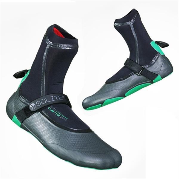 Solite Boots 3mm Custom Pro Booties Black/Green Carousel 1