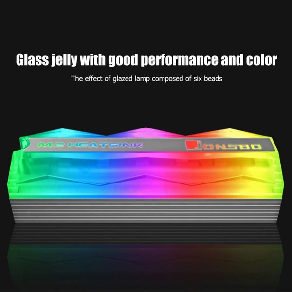 RGB ARGB M.2 SSD ( NGFF 2280) Heatsink Aluminum Alloy Cooler for PC Carousel 2