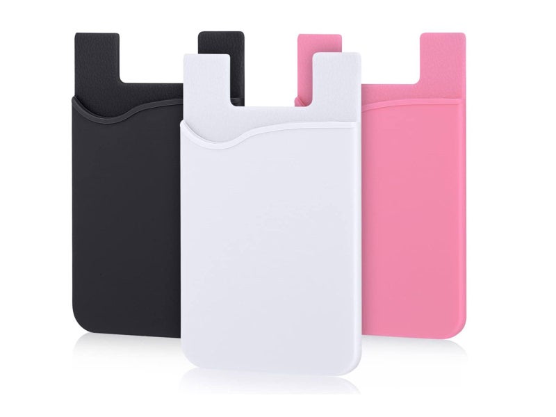 3 X Phone Card Holders, Silicone Stick-on ID Credit Card Case628647402964511115