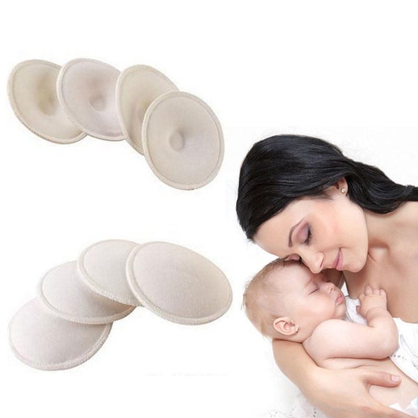 4pcs Washable Reusable Breast Nursing Pads Absorbent Breastfeeding Feeding Pad Carousel 1
