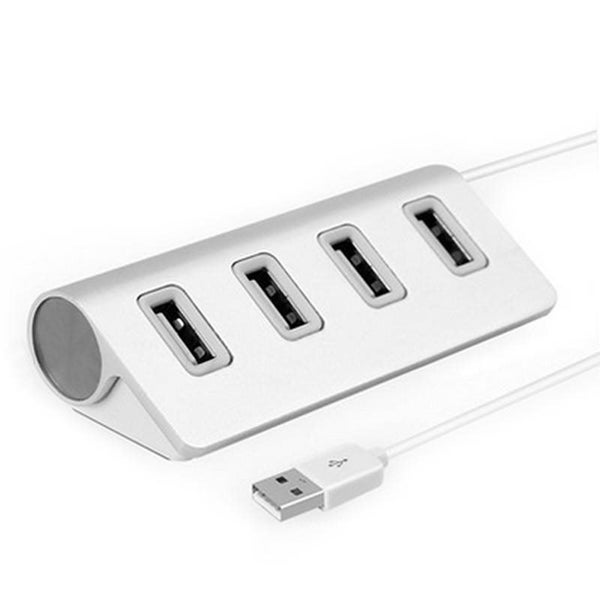 LED Multi USB 2.0 HUB 4 Usb Port Aluminum Splitter Switch Mini 4 Ports For Mac Carousel 1
