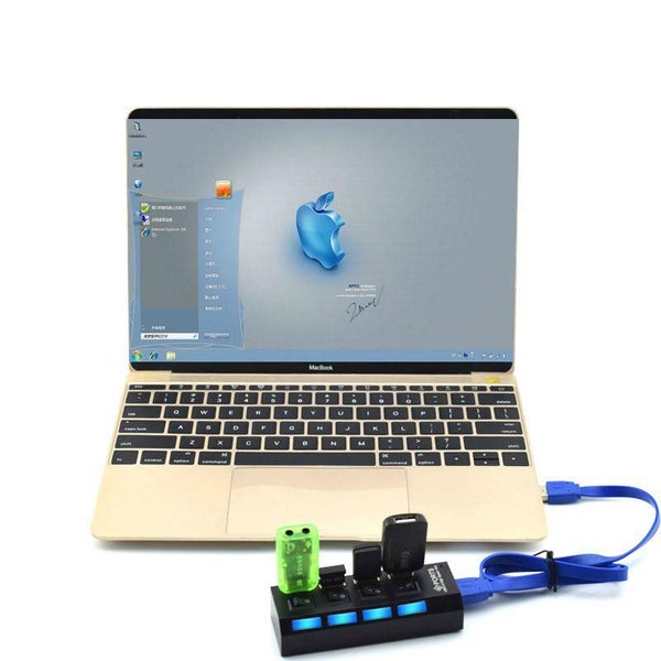 USB 3.0 Hub With 4 Ports On/Off Switch High Speed 5Gbps USB Splitter HUB Carousel 5