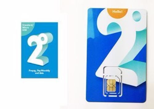 2 Degrees SIM Card Standard/ Micro Brand New Carousel 1