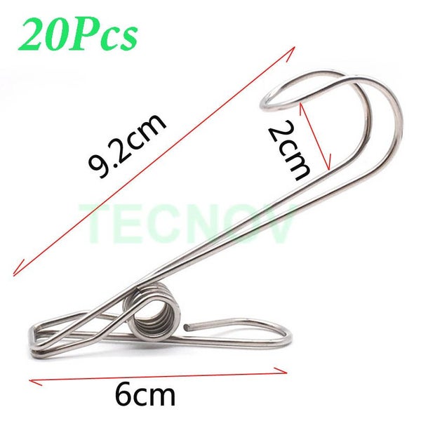 Clothes Pegs Multipurpose Stainless Steel Clothes Clips X 20 Carousel 1