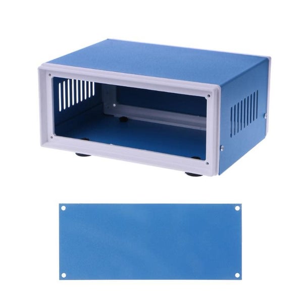 Blue Metal Enclosure Project Case DIY Junction Box 6.7" X 5.1" X 3.1" Carousel 1