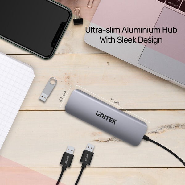 UNITEK 6-In-1 USB Multi-Port HDMI SDHC Card Reader USB-C Hub Carousel 5