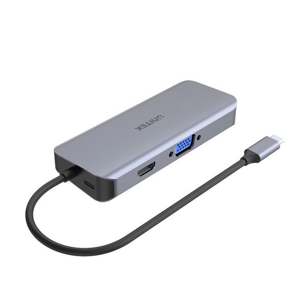 UNITEK 9-In-1 USB Multi-Port HDMI VGA SDHC Card Reader USB-C Hub Carousel 2