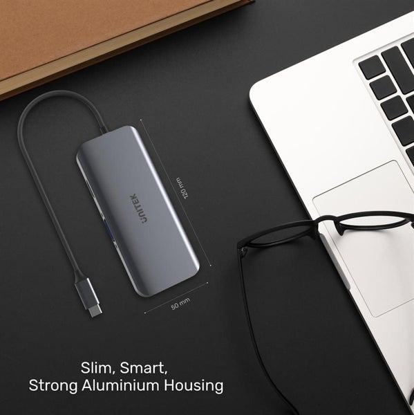 UNITEK 9-In-1 USB Multi-Port HDMI VGA SDHC Card Reader USB-C Hub Carousel 6