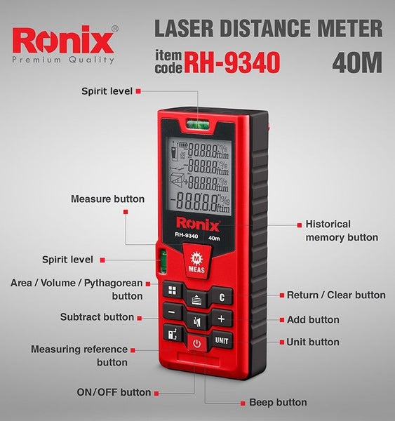 Laser Measurement Meter Batteries Included 12 Month Warranty Carousel 1