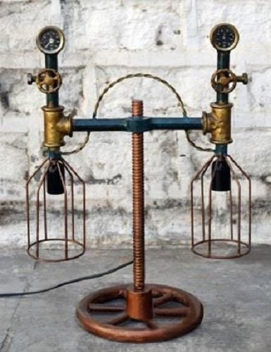 Industrial Rustic Iron Table Lamp Carousel 1