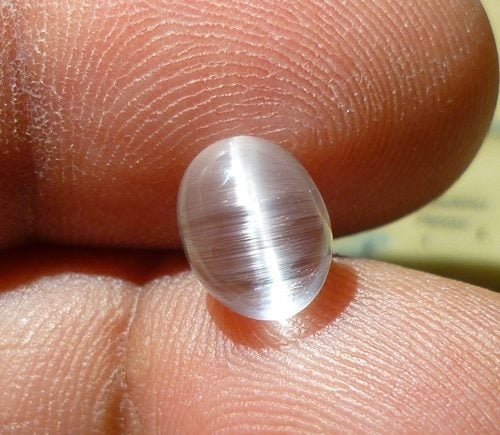 2.70CT VERY RARE GORGEOUS BIG 100% NATURAL WHITE TOPAZ CAT'S EYE Carousel 1