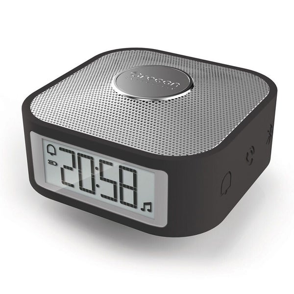 Oregon Scientific 8.5cm Smart Square Bluetooth Alarm Speaker Clock w Mic Black Carousel 1