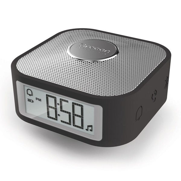 Oregon Scientific 8.5cm Smart Square Bluetooth Alarm Speaker Clock w Mic Black Carousel 3
