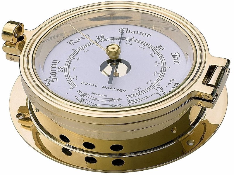 Large SOLID Brass Barometer 140mm NZ Retailer - Royal Mariner® C622LR Carousel 1