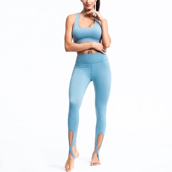 women Gym tights, yoga tights, sport bra, workout bra Carousel 2