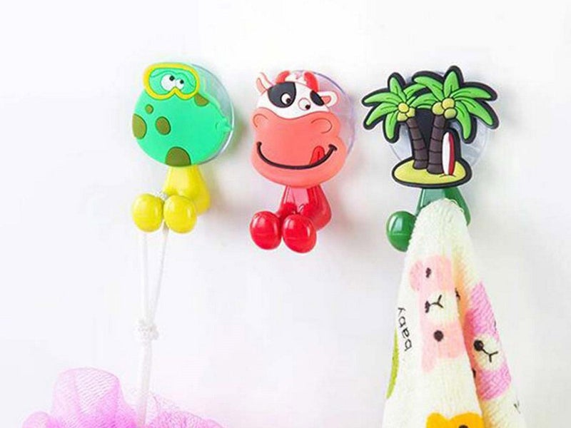 5PCS Cute Cartoon Toothbrush Holder with Suction Mount Carousel 2