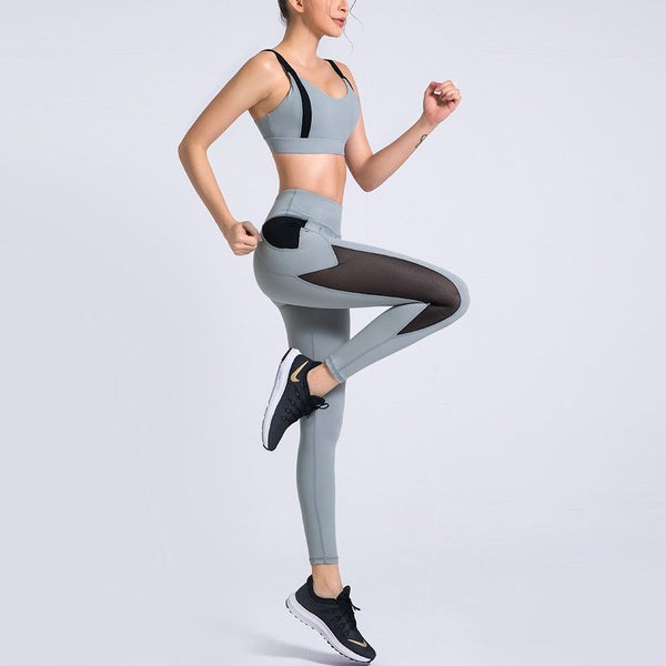 women gym clothes, workout clothes, yoga suit, gym legging, gym bra Carousel 1