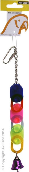 Avi One Bird Toy - Acrylic 3 Chains With bell Carousel 1