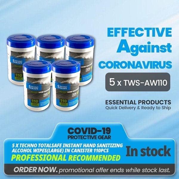 ALCOHOL WIPES IN CANISTER X 5PCS Carousel 1