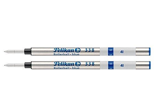 Pelikan 338 Medium Rollerball Refill Blue (Pack of 2) Carousel 1