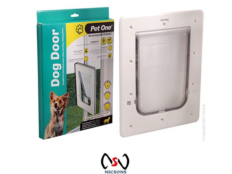 Pet One Dog Door For Security Screens,Glass Glass Sliding Doors (S) Fit 9kg 23cm Carousel 1