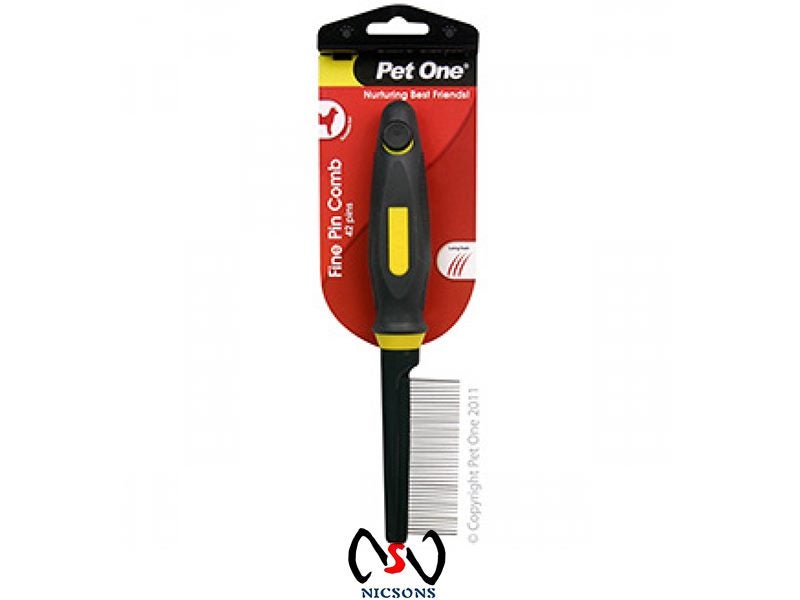Pet One Grooming - Fine Pin Dog Comb 42 Pins Carousel 1
