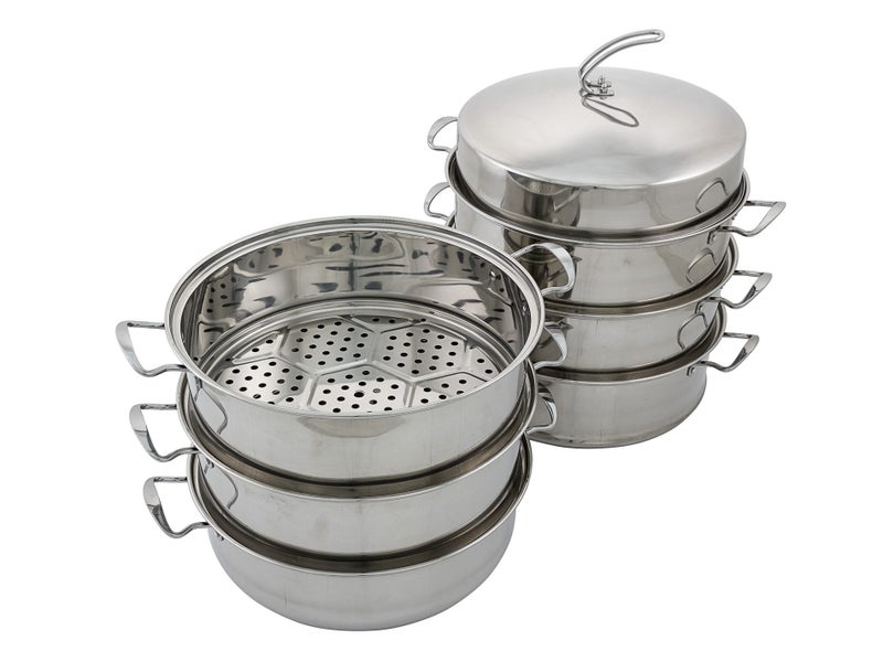36cm Steamer Pot 5 Layer + Lid | Stainless Steel Commercial Kitchen Steamers Carousel 2